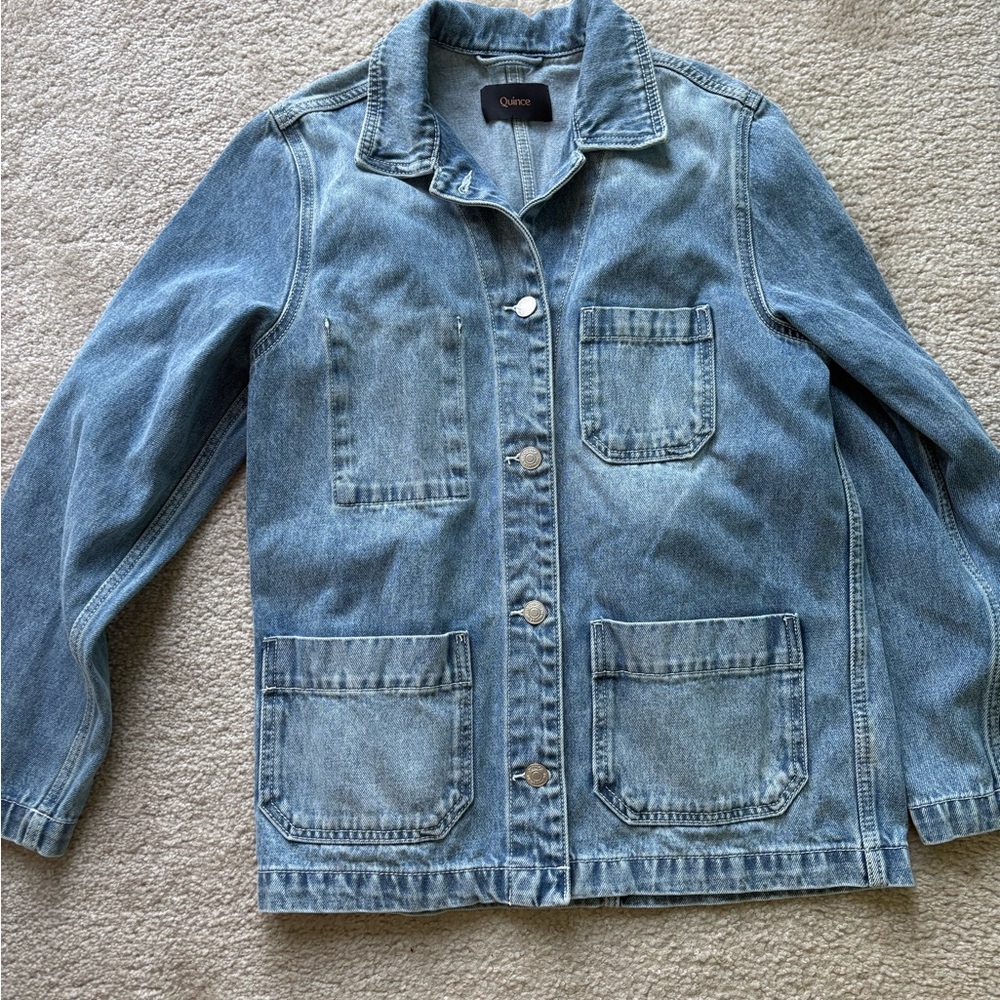 Quince Medium Blue Denim Utility Jacket - Picture 6 of 6